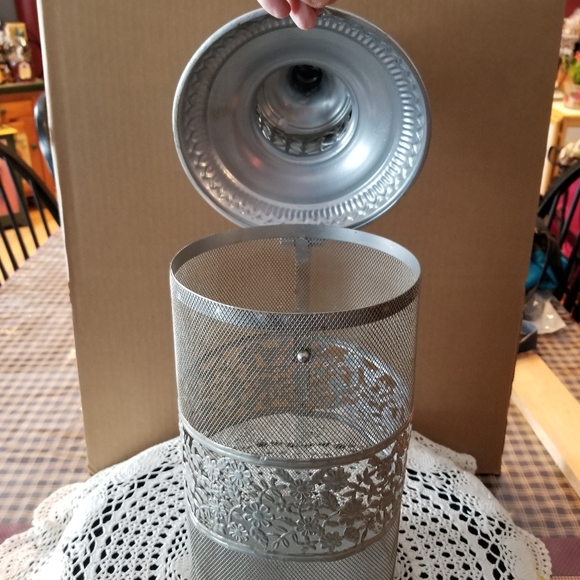 Metal Lantern 7" wide x 17" tall - Picture 3 of 10